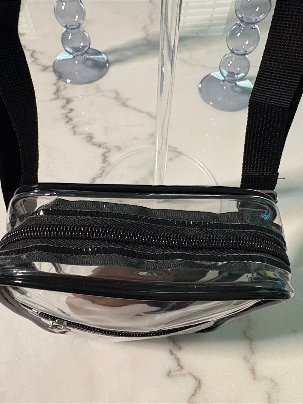 Jelly Bag | Clear Stadium/Event Crossbody Bag – Black Trim - Picture 4 of 4